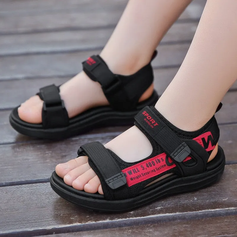 2022 Summer Children Shoes Brand Velcro Toddler Boys Sandals Girls Comfortable Sport Mesh Baby Beach Soft Sandals Shoes