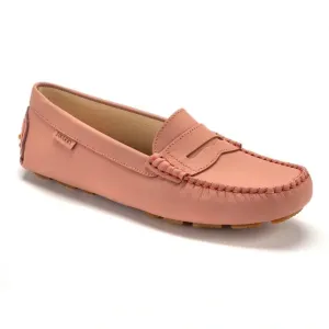 2582 - Salmon Sahara Leather Soft Loafer for Girl by London Kids