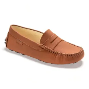 2582 - Tan Sahara Leather Soft Loafer for Girl by London Kids