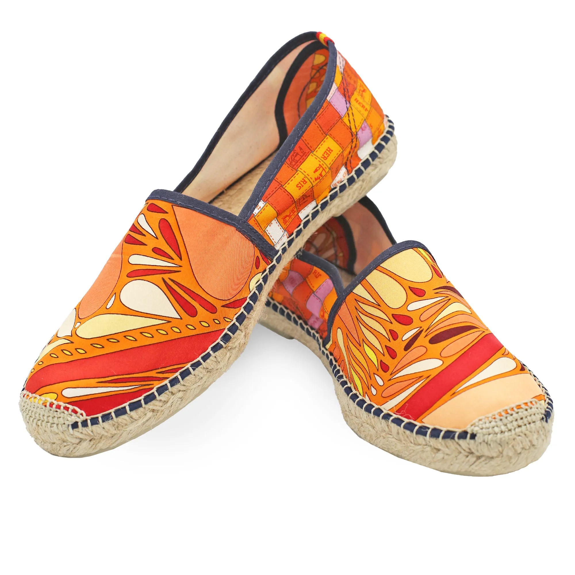 BARSENTO CARRE Orange Classic Espadrilles