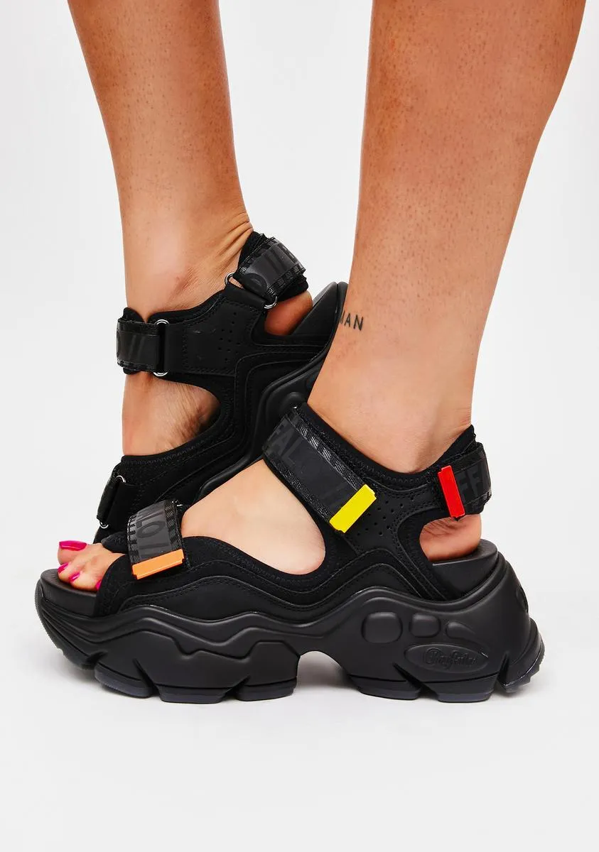 Binary O Platform Sandals