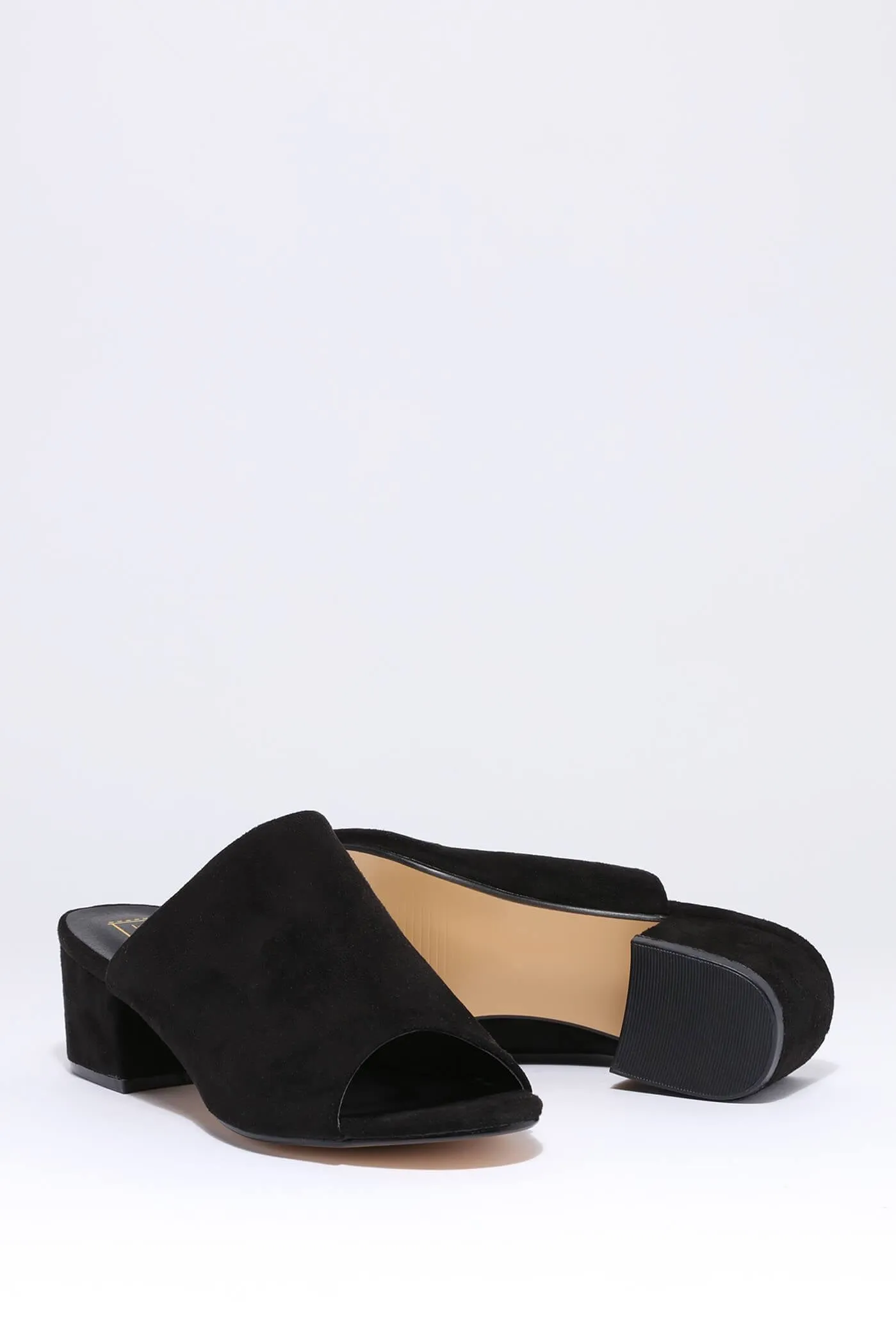 Black Block Heel Sandal