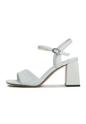 Block Heeled Sandals Aina - White