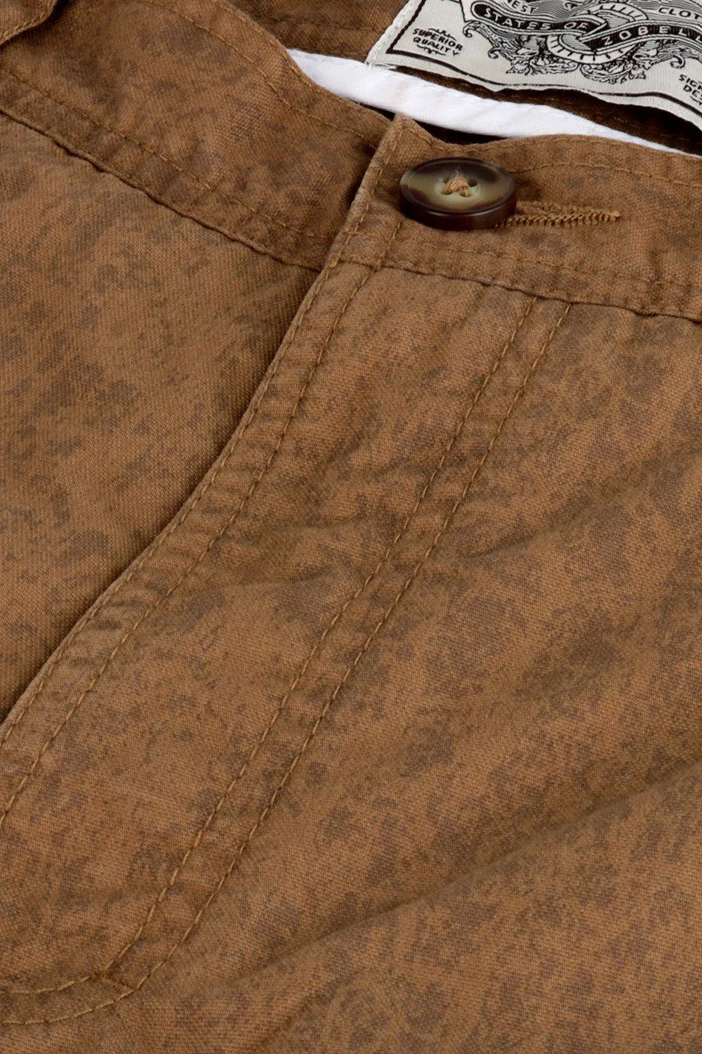 Brown light Print Cargo Shorts