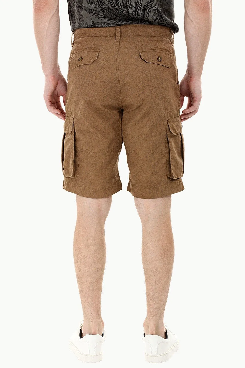 Brown light Print Cargo Shorts