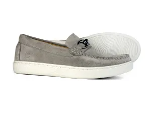 CAMBRIDGE Mens Grey Suede Loafers with Snaffle by Orca Bay