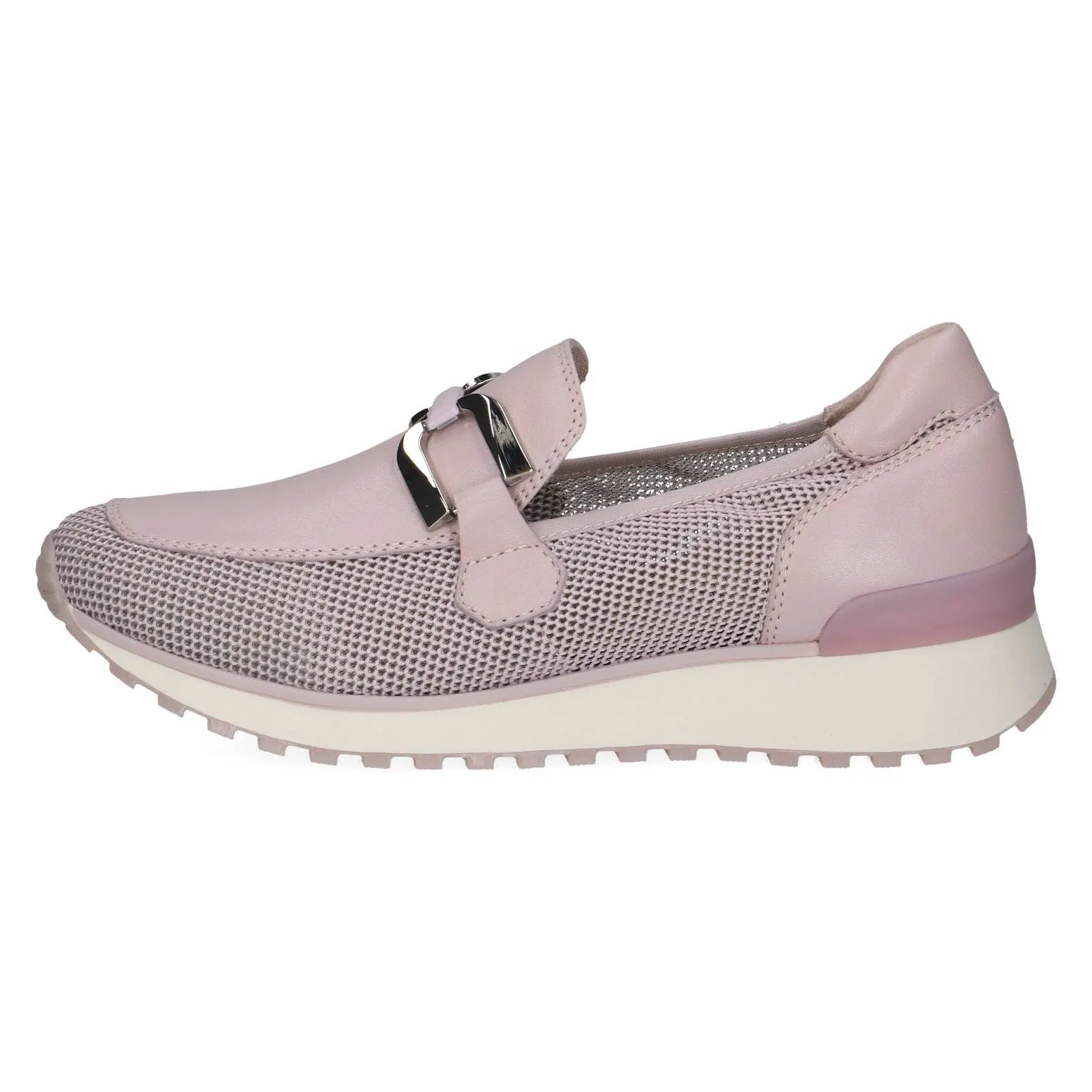 Caprice 9-24502-42 582 Ladies Light Purple Leather & Textile Slip On Loafers