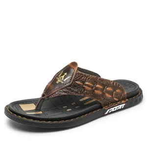 Casual Leather Men Slipper Sandal