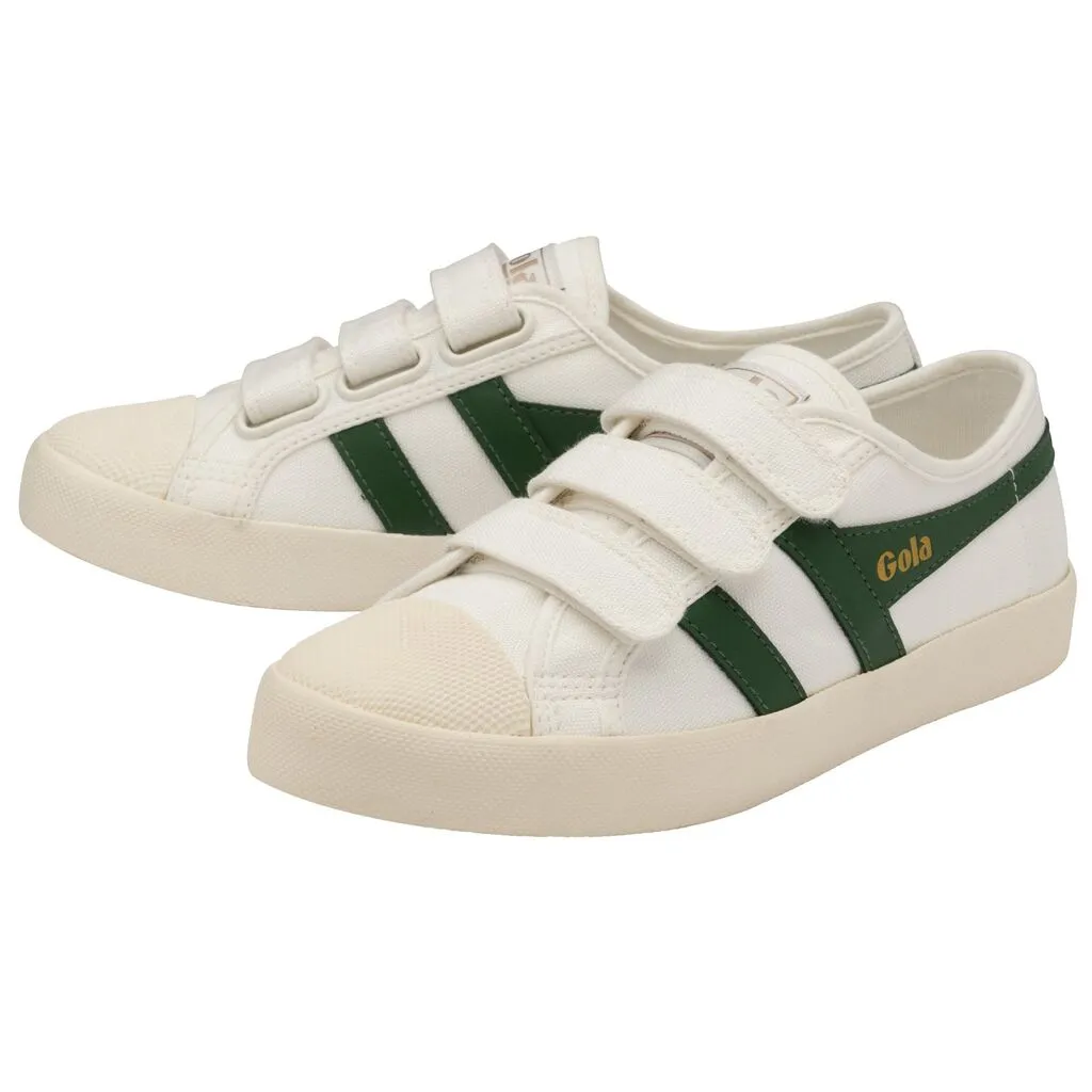 Coaster Trainer Velcro (Off White   Dark Green)