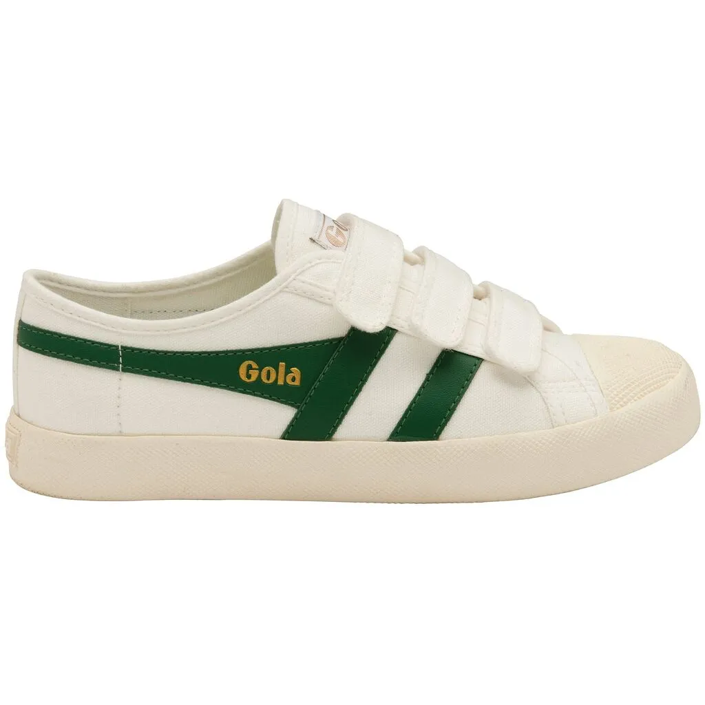 Coaster Trainer Velcro (Off White   Dark Green)