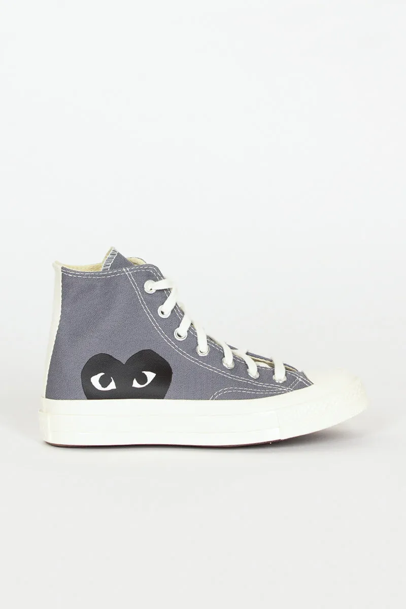 Comme Des Garçons PLAY X Chuck Taylors 1970'S Hi Grey