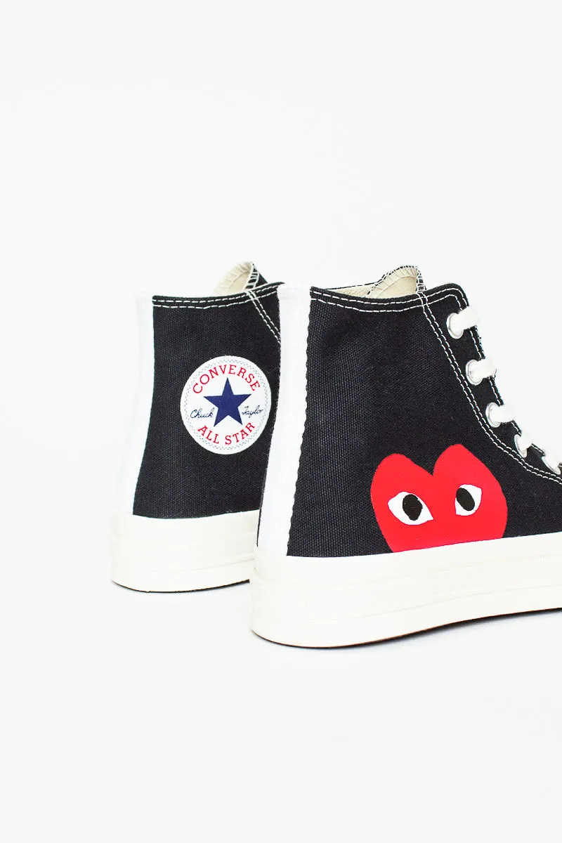 Comme Des Garçons PLAY X Chuck Taylors 1970's Hi Ox Black