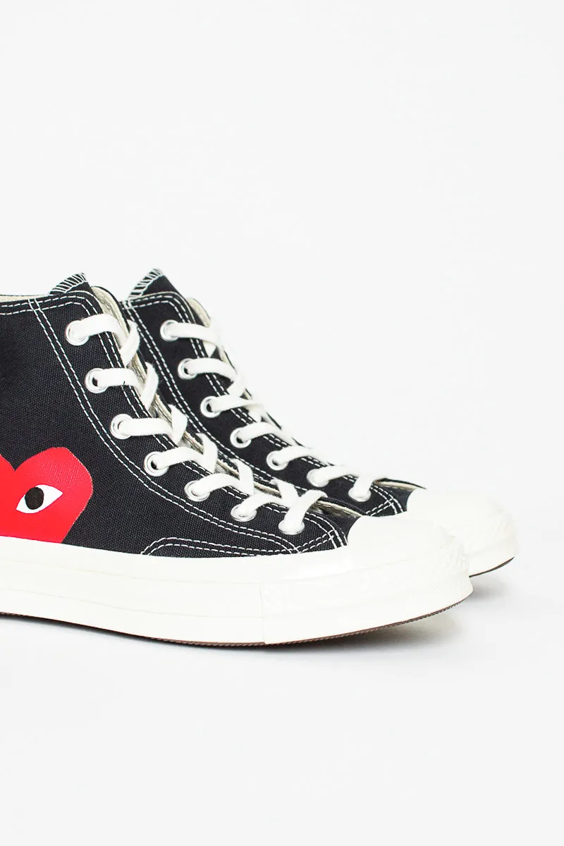 Comme Des Garçons PLAY X Chuck Taylors 1970's Hi Ox Black