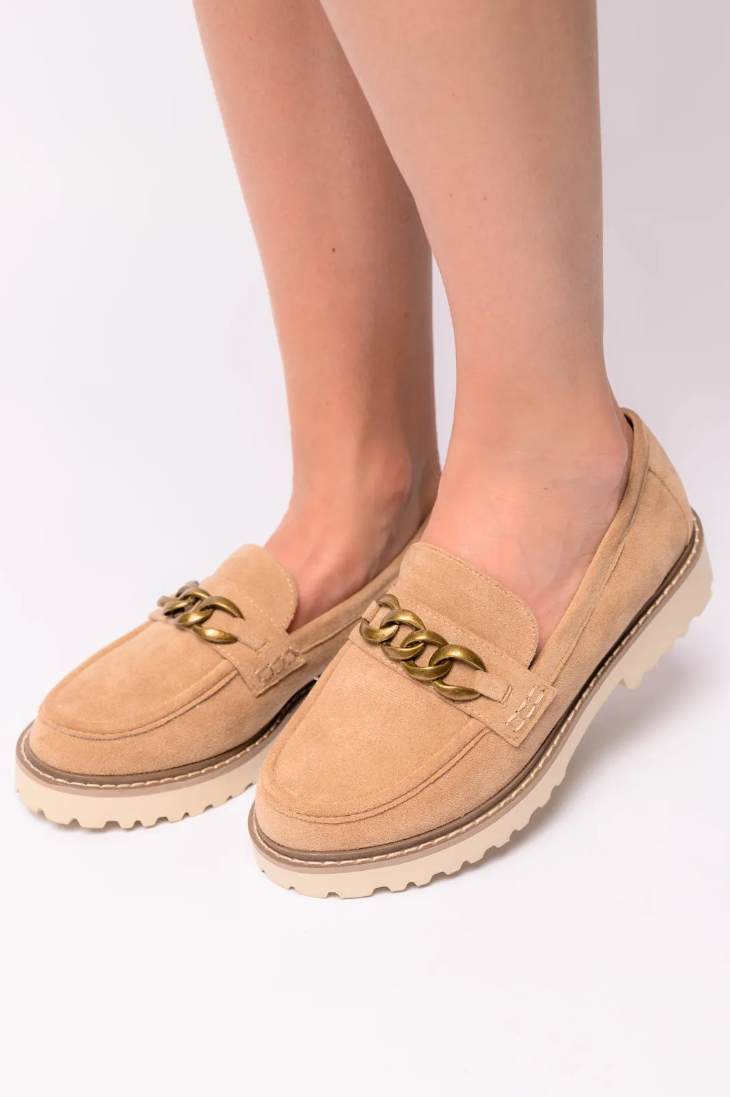 Corkys Literally Loafers in Camel Faux Suede