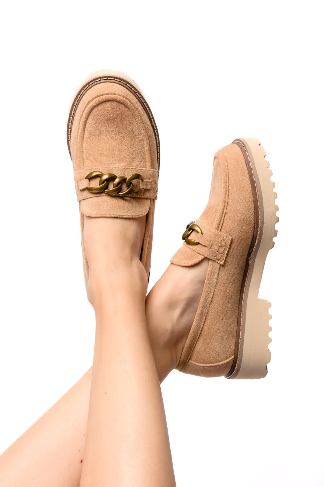 Corkys Literally Loafers in Camel Faux Suede