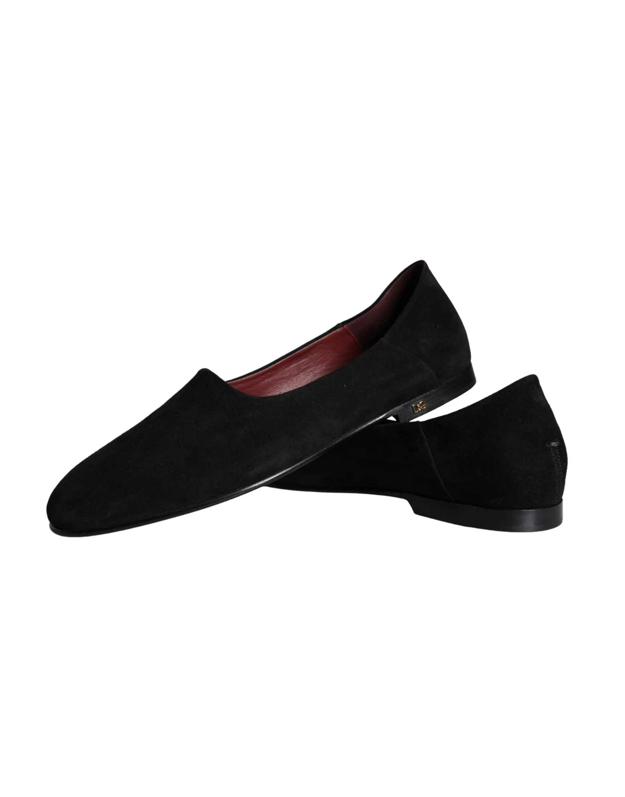 Dolce & Gabbana Black Suede Loafers Formal Slip On Sko