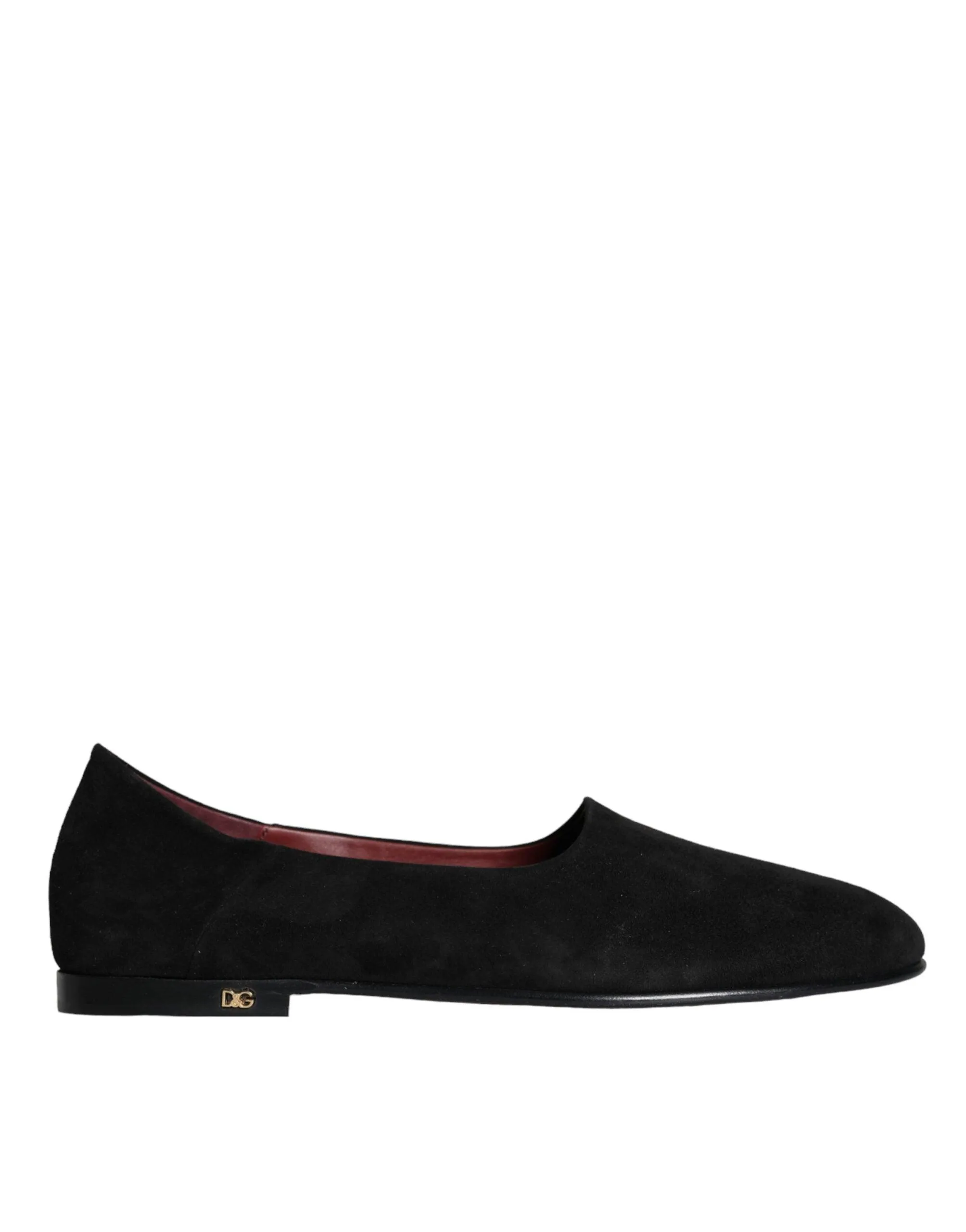 Dolce & Gabbana Black Suede Loafers Formal Slip On Sko