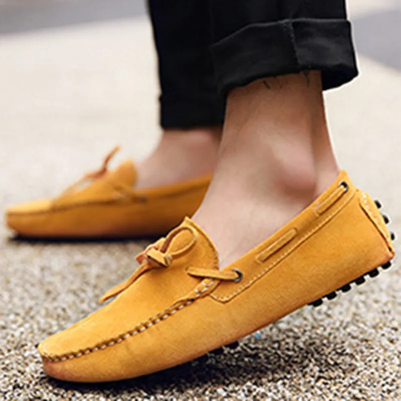 Faux suede casual slip-on loafers