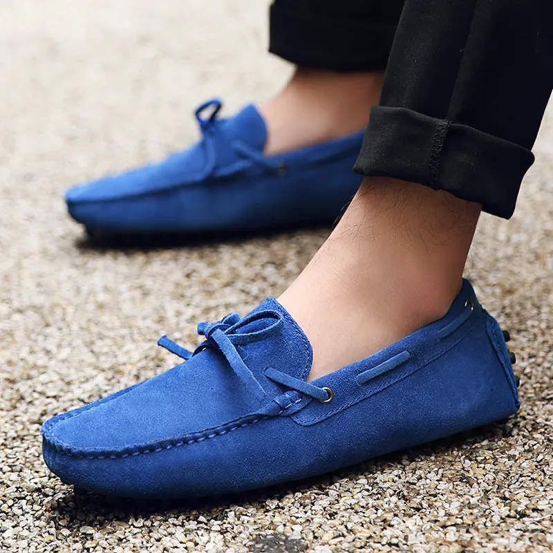 Faux suede casual slip-on loafers