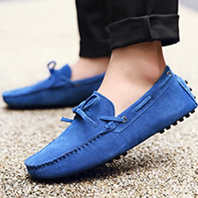 Faux suede casual slip-on loafers