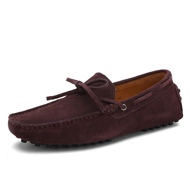 Faux suede casual slip-on loafers