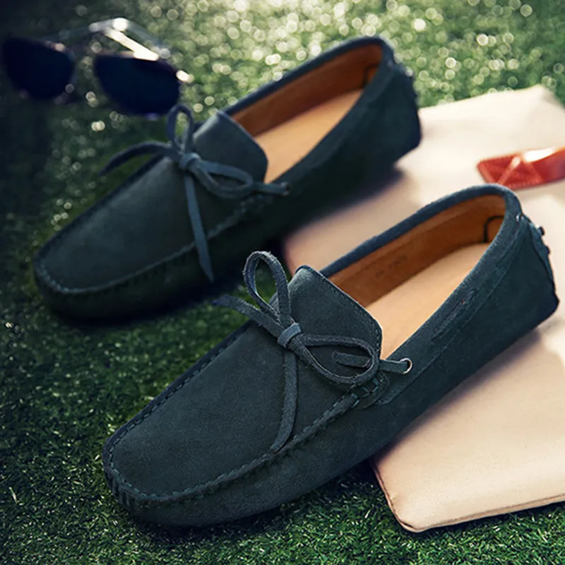 Faux suede casual slip-on loafers