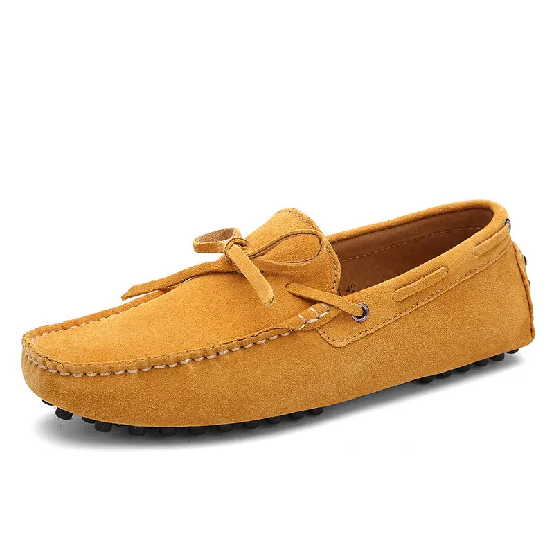 Faux suede casual slip-on loafers