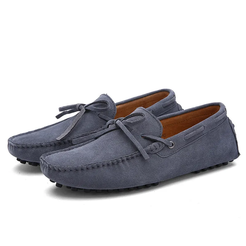 Faux suede lightweight walking casual slip-on loafers