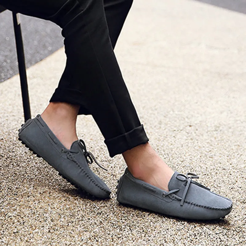 Faux suede lightweight walking casual slip-on loafers