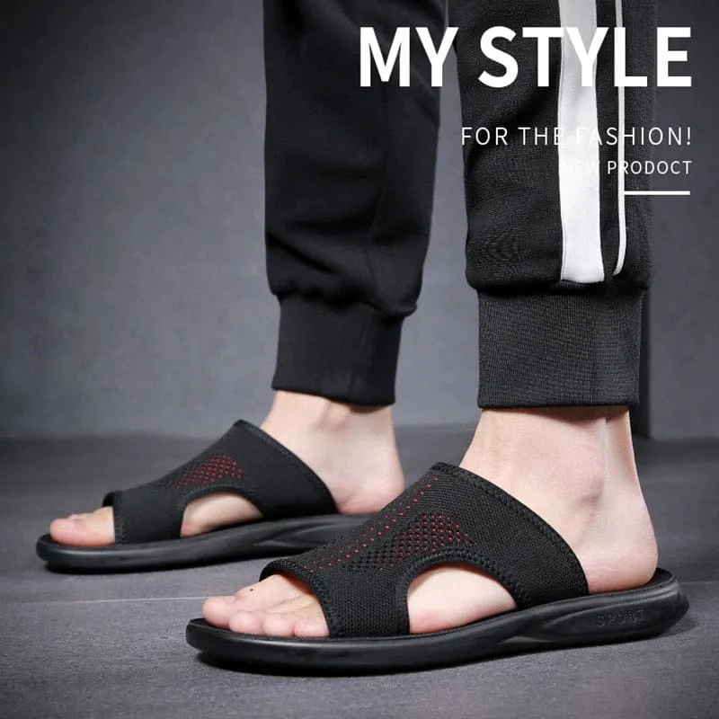 Flip Flops Breathable Mesh Summer Men Slippers