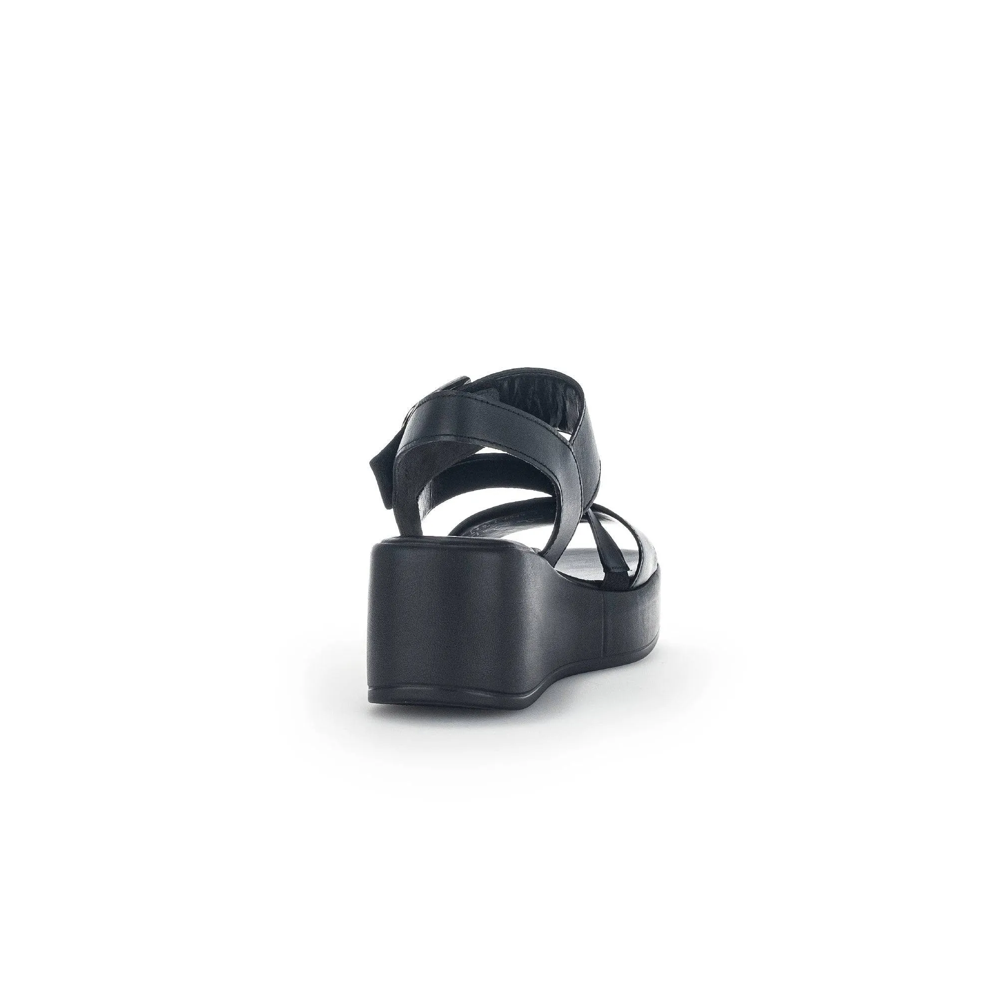 Gabor 44.533.27 Java Ladies Black Leather Buckle Sandals