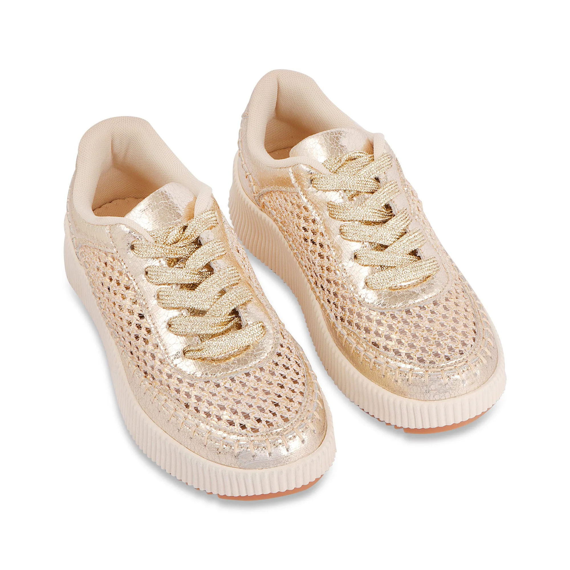 Hamster London Marcella Mesh Gold Party Sneakers