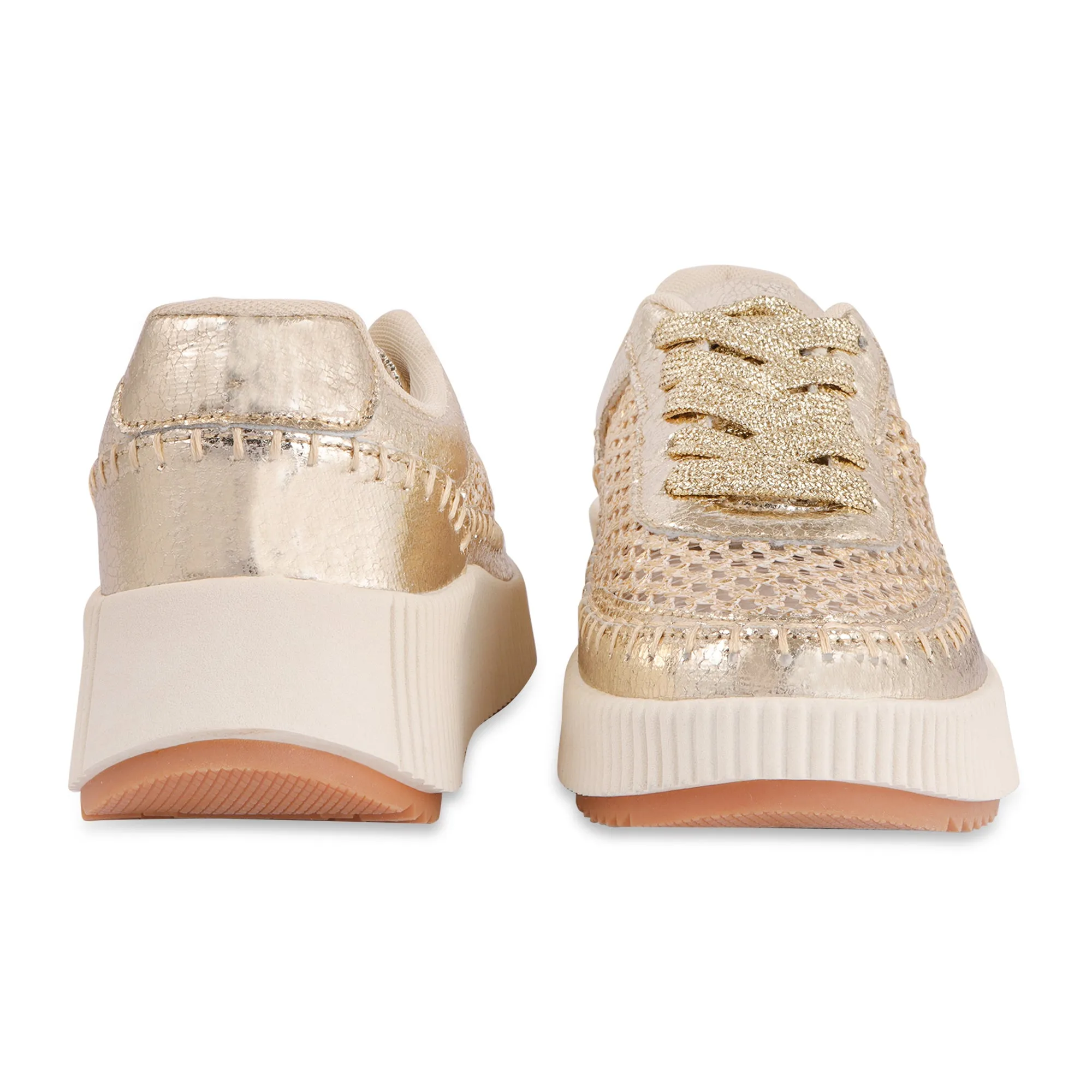 Hamster London Marcella Mesh Gold Party Sneakers