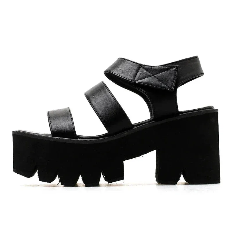 Joskaa 2024 New Platform Sandals Chunky Heel