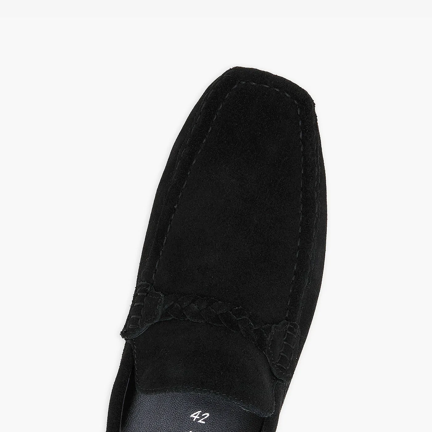 Leather Weave Tie Loafers