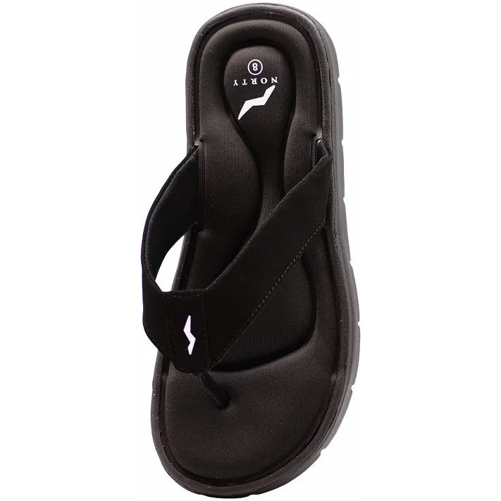 Mens Memory Foam Sandal Black