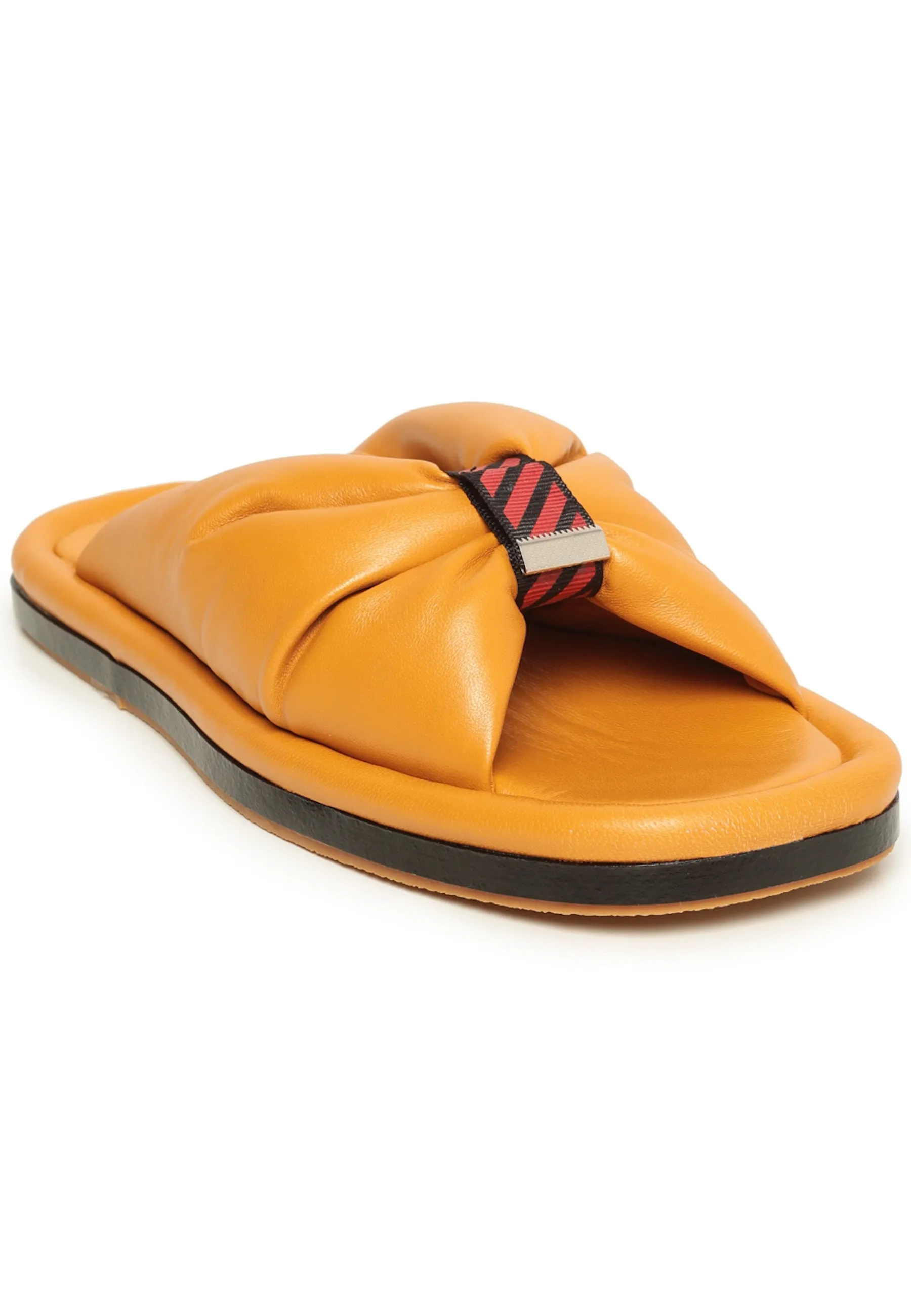 Open Toe Flat Sole Sandals - Yellow