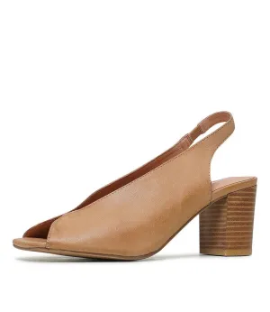 Pace Dark Tan Leather Heels