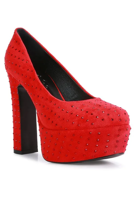 Poppins Glinting Platform High Pumps