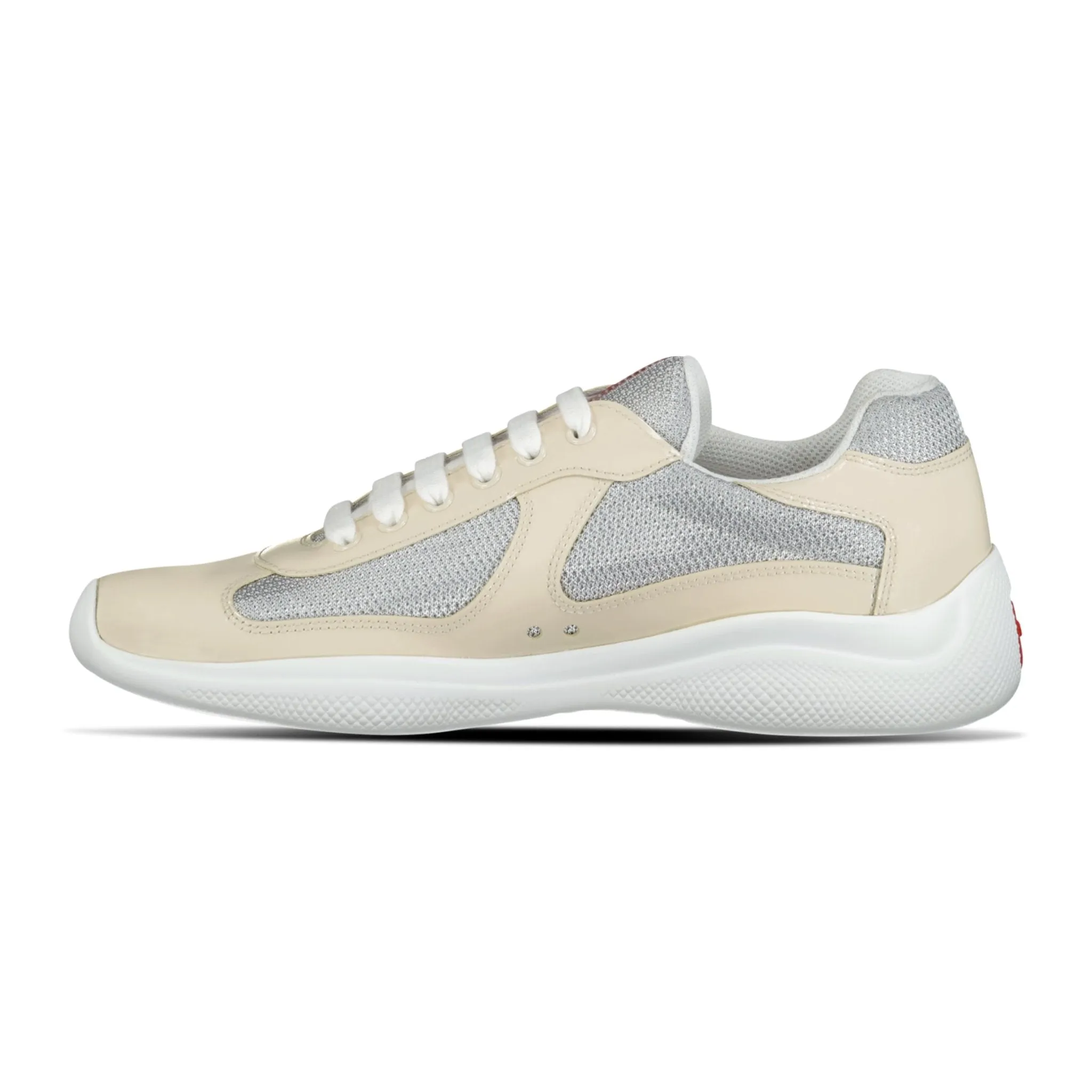 Prada Americas Cup Sneakers Beige & Grey Mesh