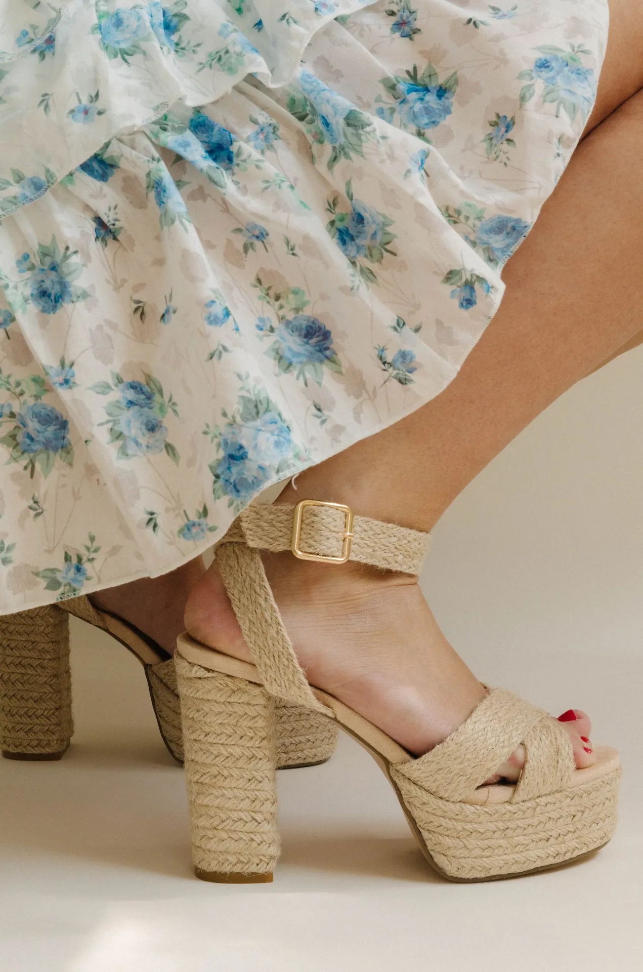 Raffia Platform Sandals