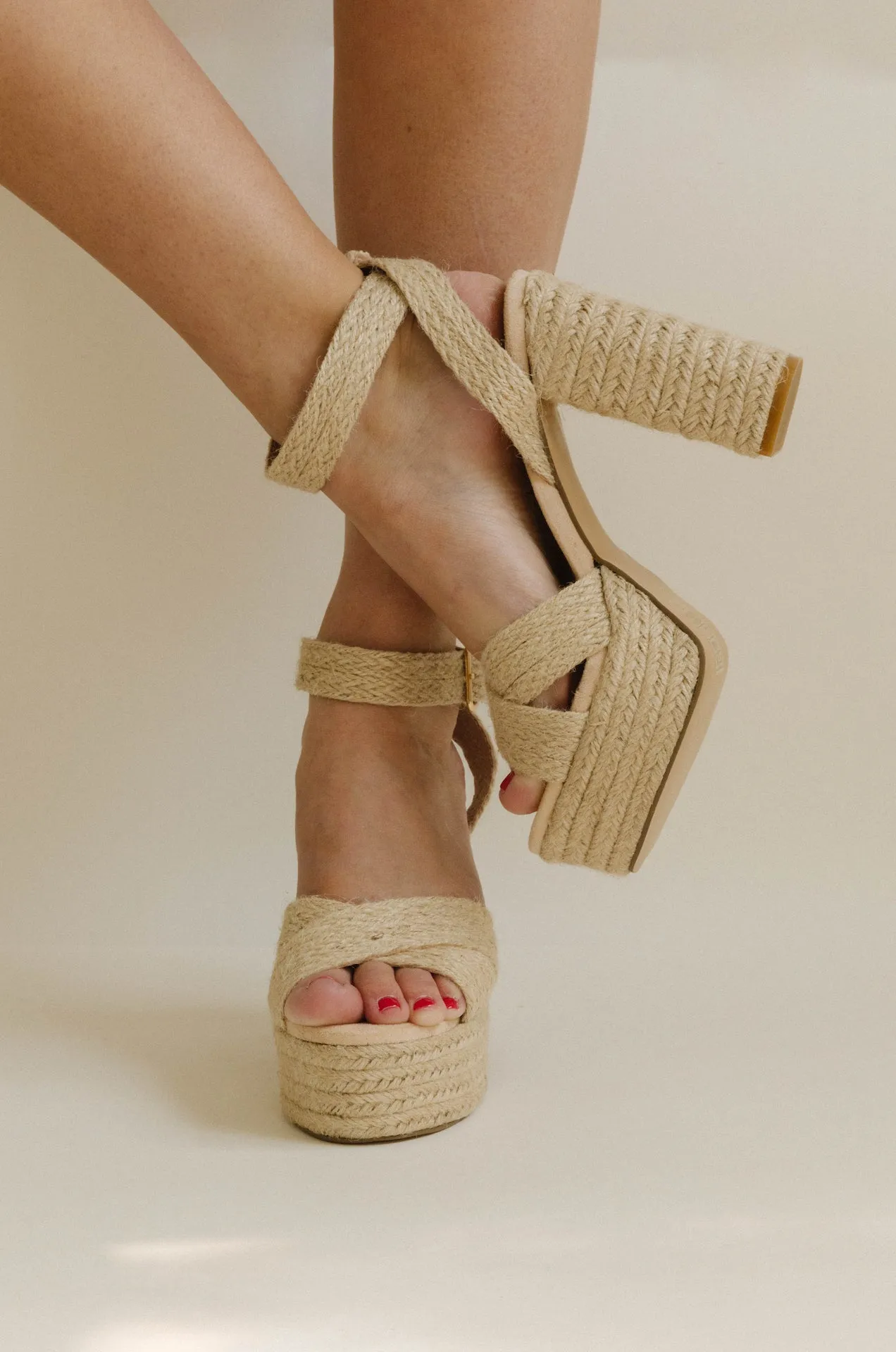 Raffia Platform Sandals