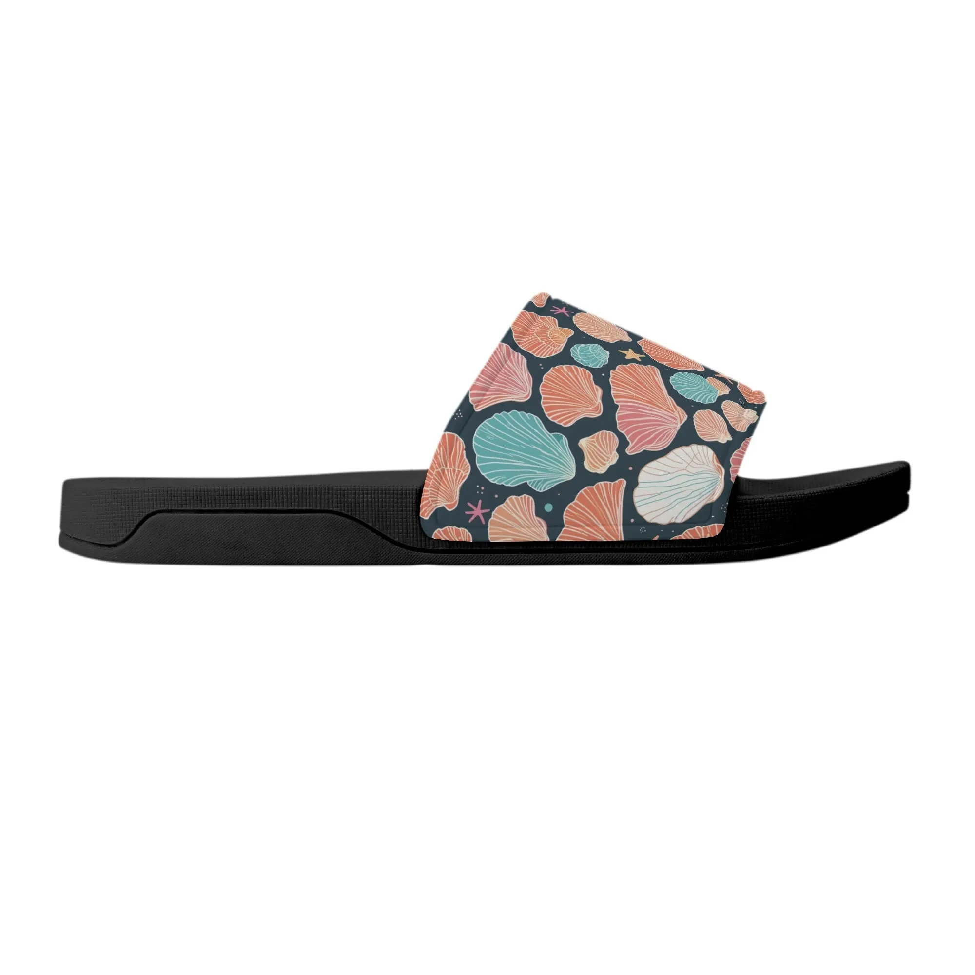 Seashells and Stars Womens Slide Sandals