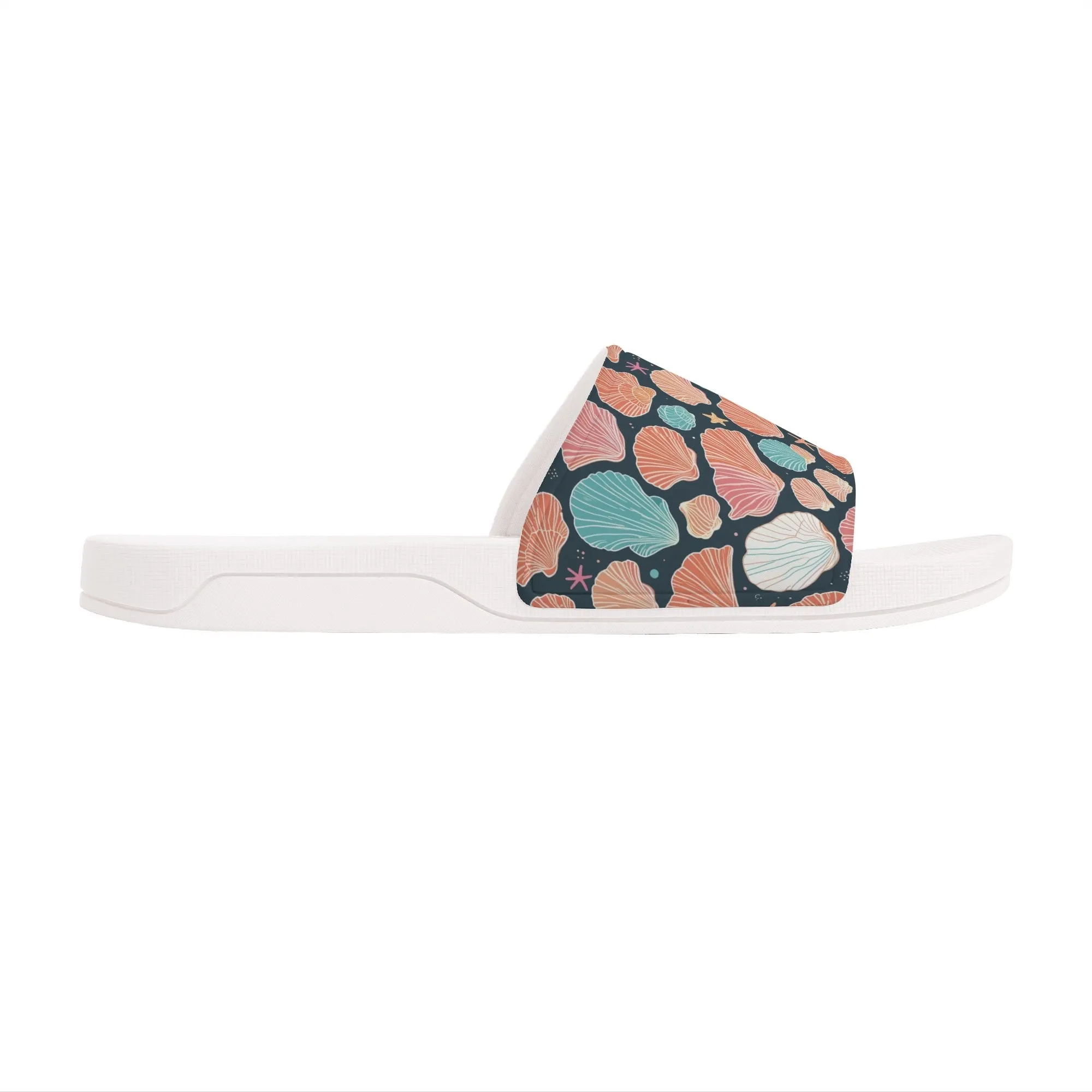 Seashells and Stars Womens Slide Sandals