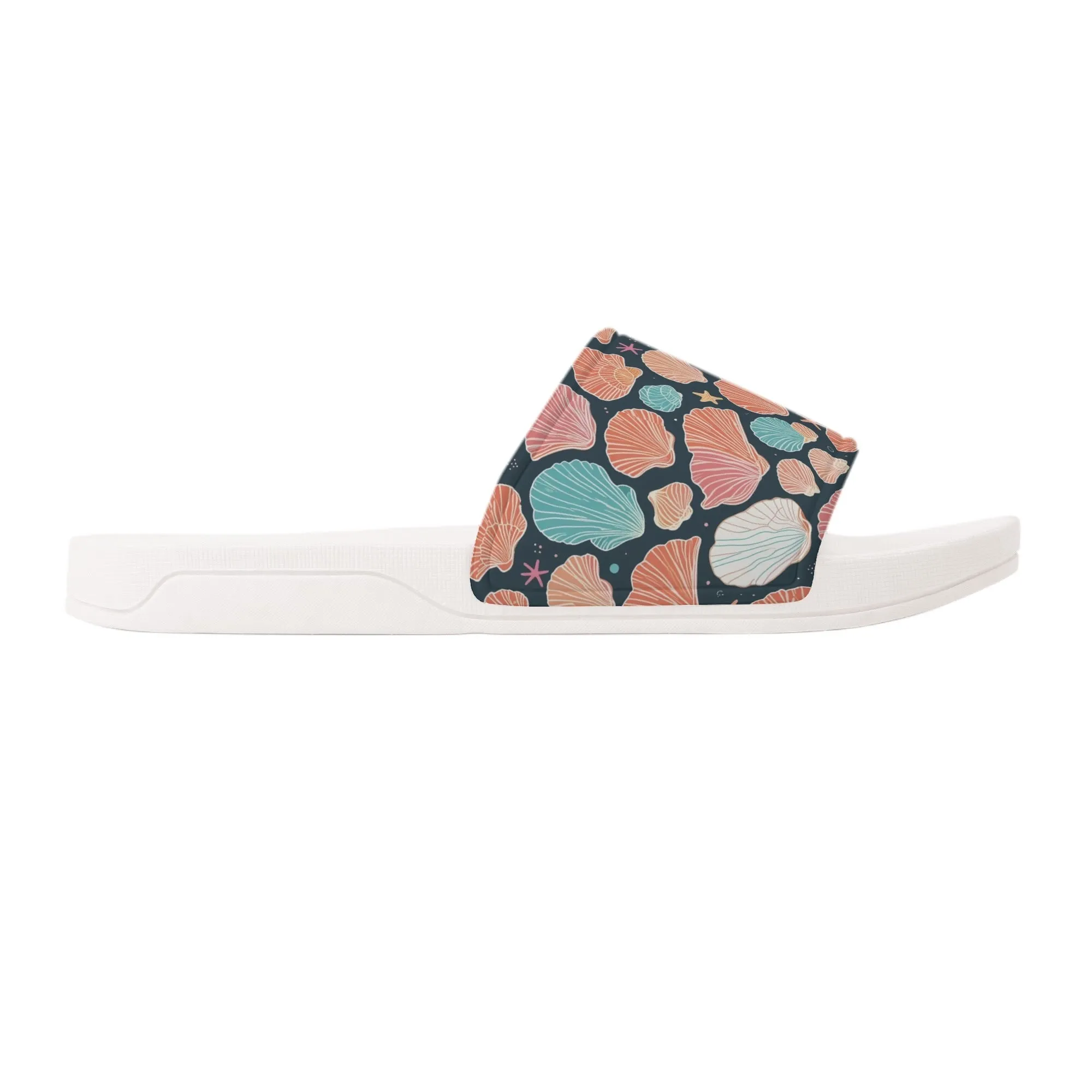 Seashells and Stars Womens Slide Sandals