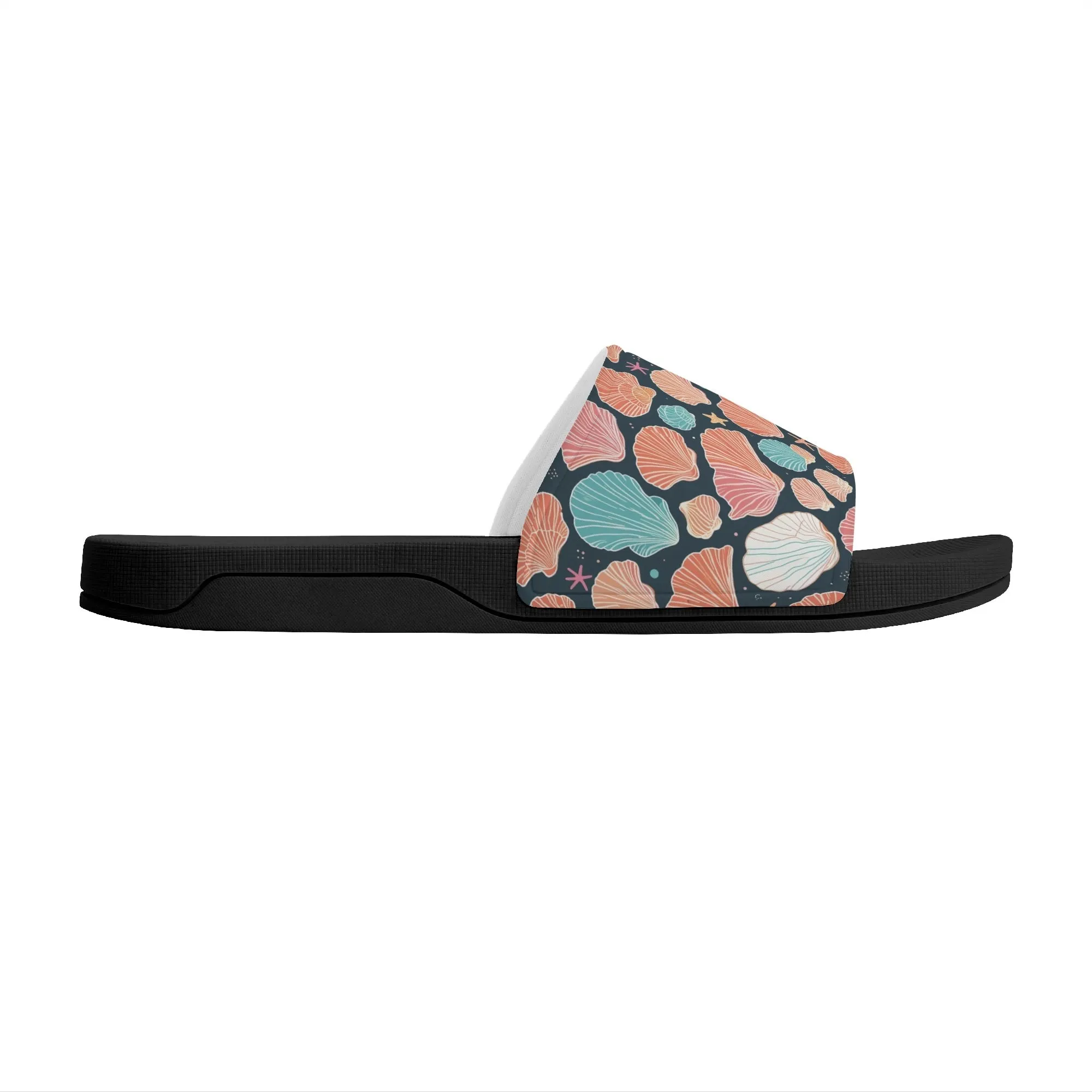 Seashells and Stars Womens Slide Sandals