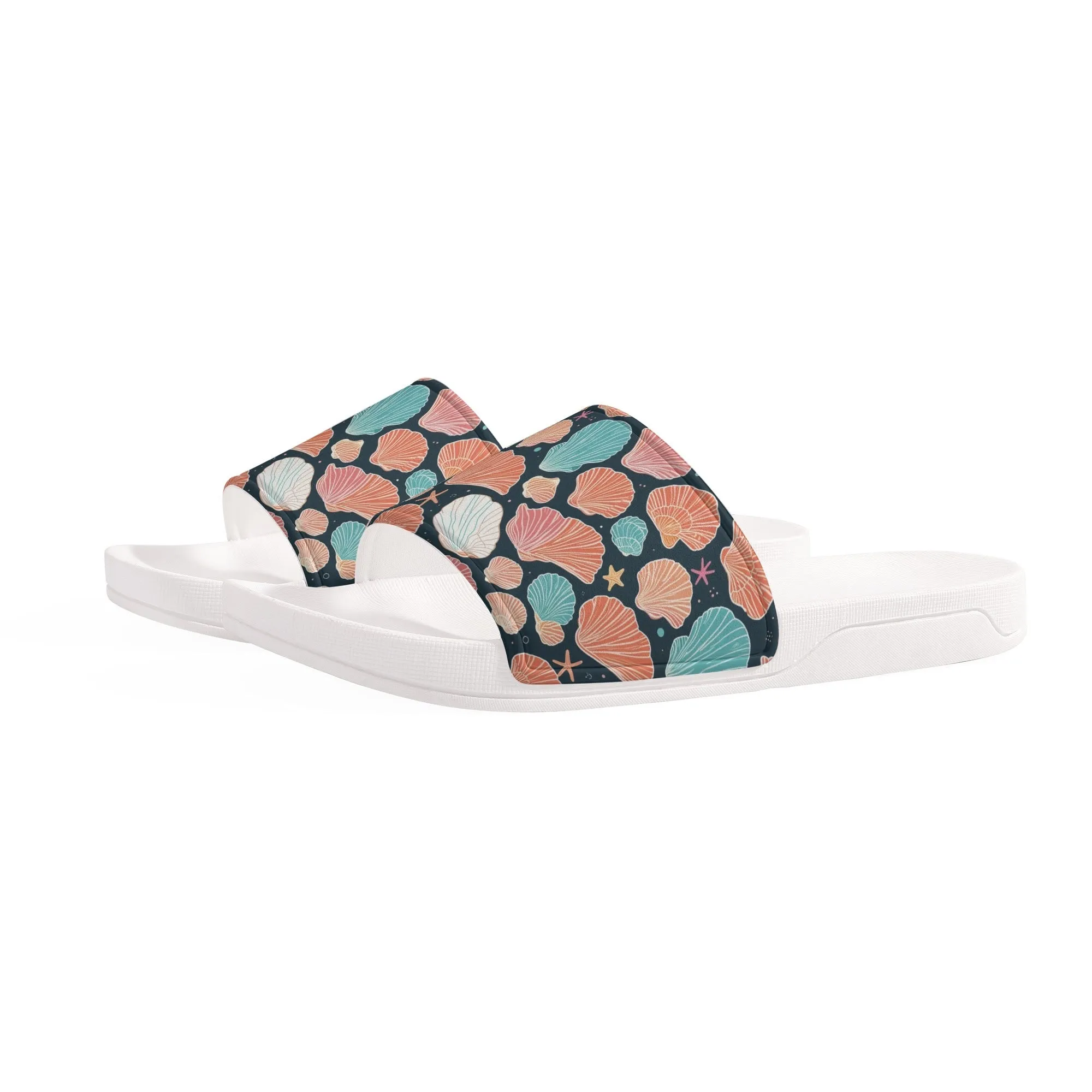 Seashells and Stars Womens Slide Sandals