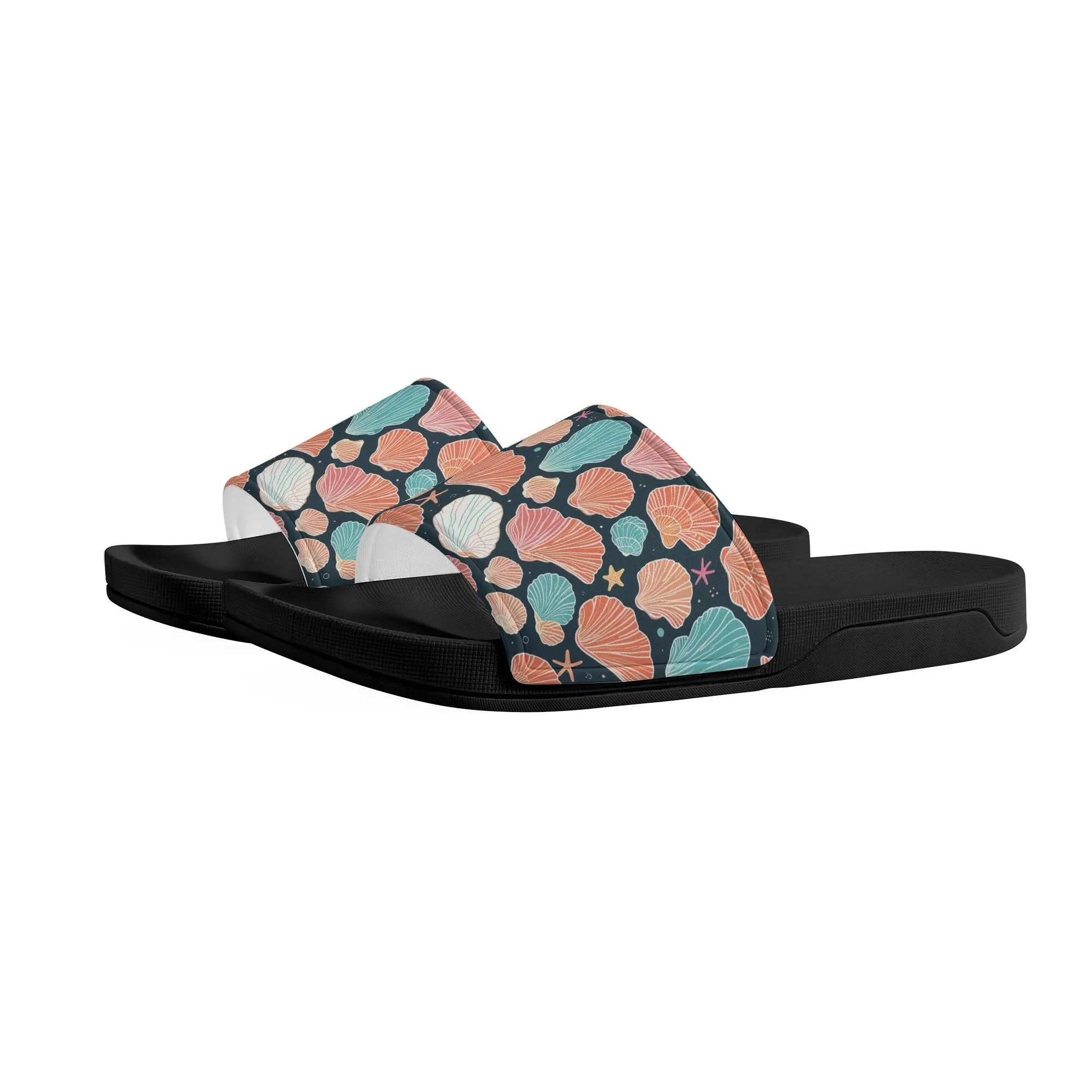 Seashells and Stars Womens Slide Sandals