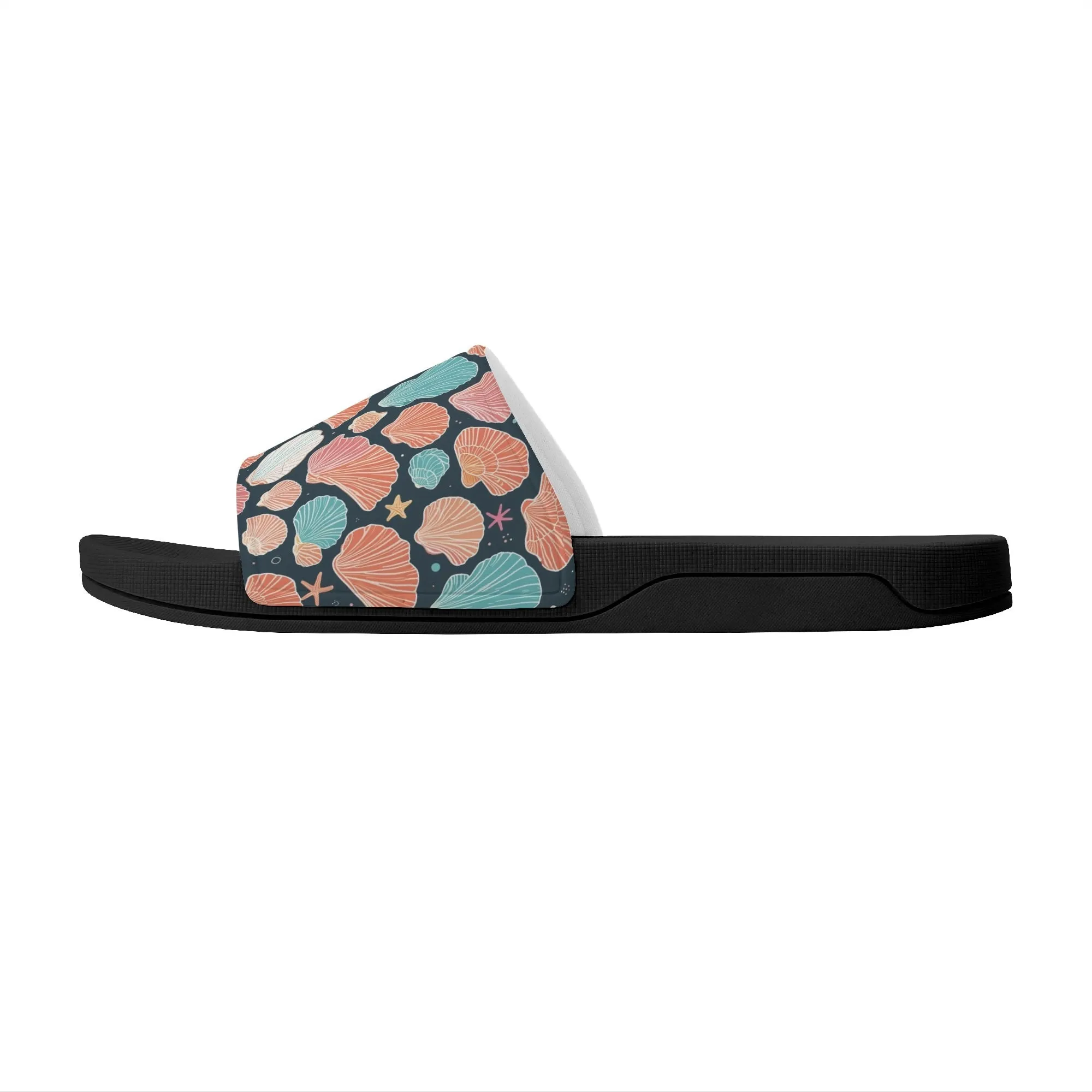 Seashells and Stars Womens Slide Sandals