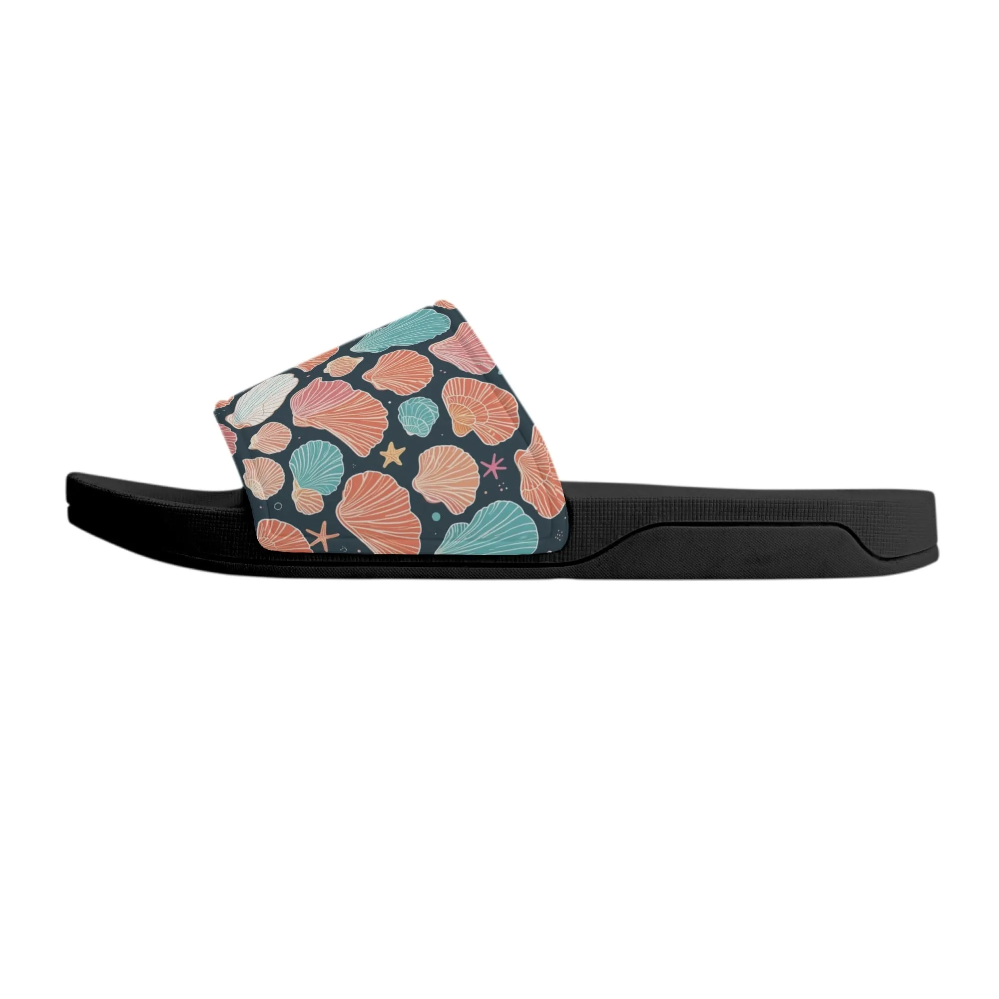 Seashells and Stars Womens Slide Sandals